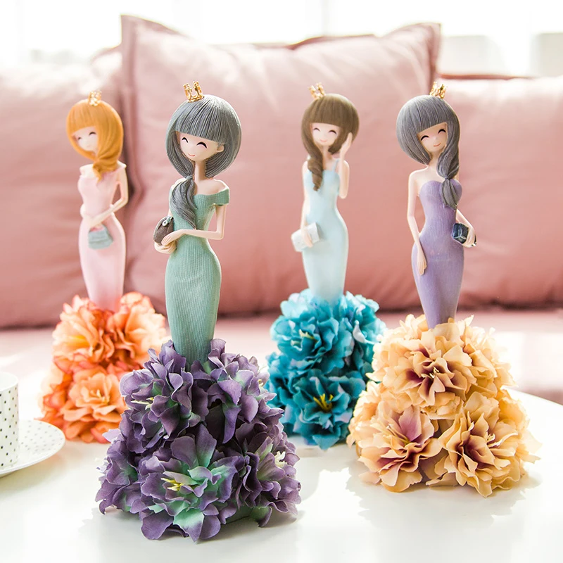 

Cute Girl living room decoration ornament crafts Creative home decoration Accessories Lady Figurine Nordic Style home decor