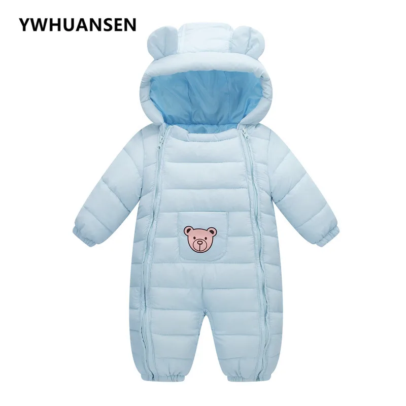 YWHUANSEN/хлопковая зимняя одежда для новорожденных мальчиков и девочек теплая