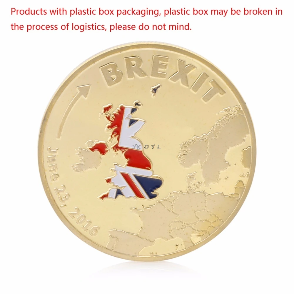 Позолоченная коллекция памятных монет 2016 года с островом Кука Брексит