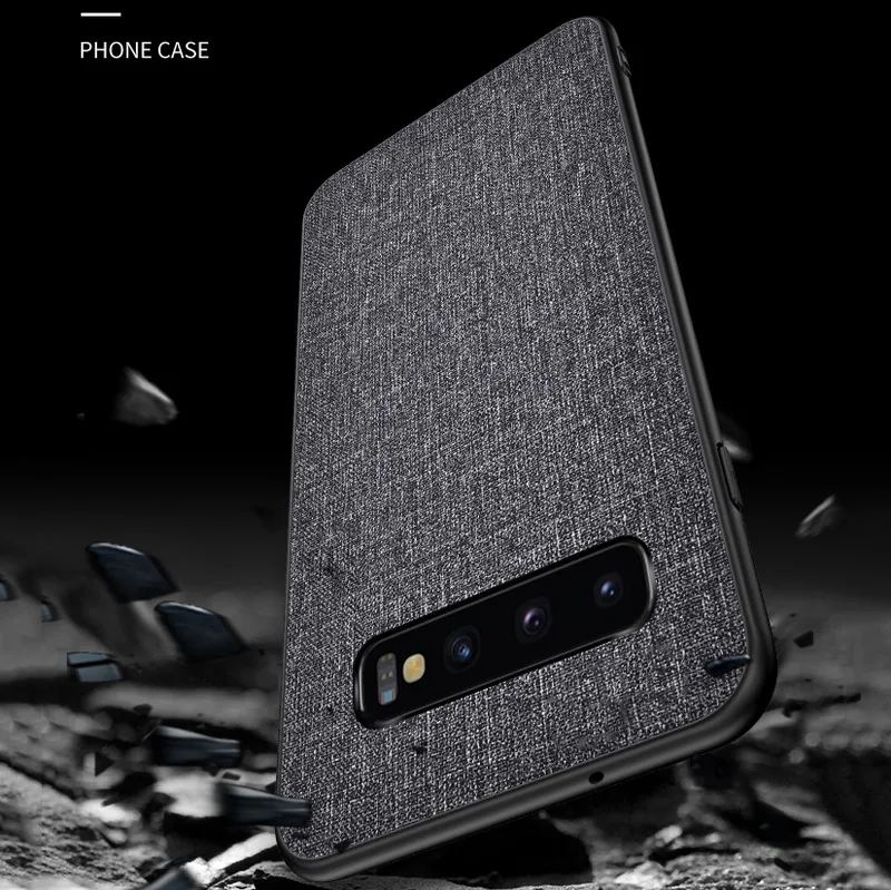 Роскошный тканевый чехол для телефона для samsung Galaxy S10 5G S10e S9 S8 Plus S7 Edge, тонкий мягкий бампер, Жесткий Чехол из поликарбоната