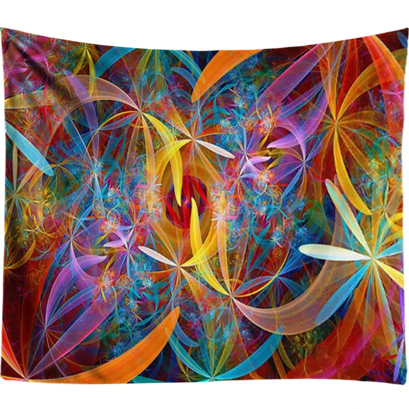Цветной абстрактный настенный гобелен в стиле бохо хиппи богемное искусство