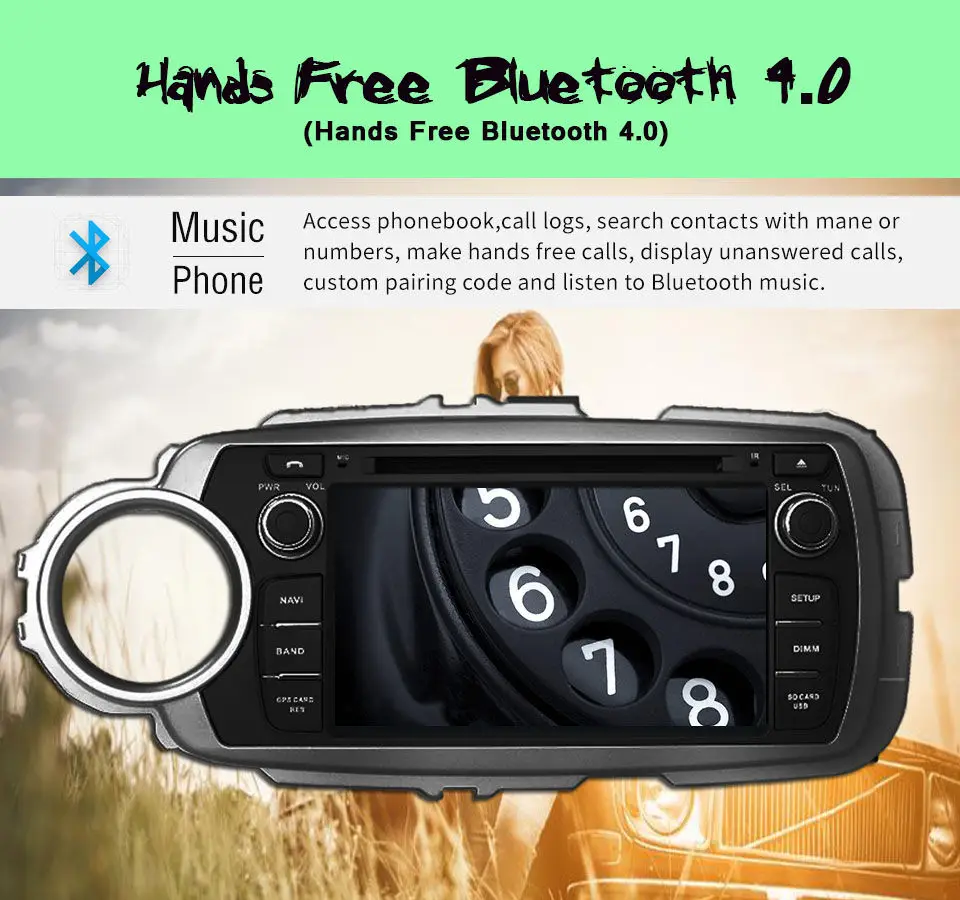 7 &quot4G RAM android 10 автомобильный мультимедийный плеер для Toyota YARIS 2012 2018 2019 карта видео