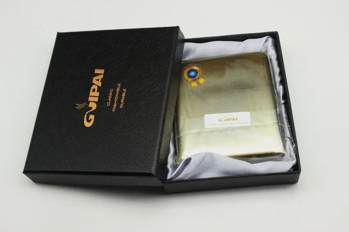 Exquisite Bronze Wire Drawing 20 Metal Iron Clip Gift Box Cigarette Case | Accessories