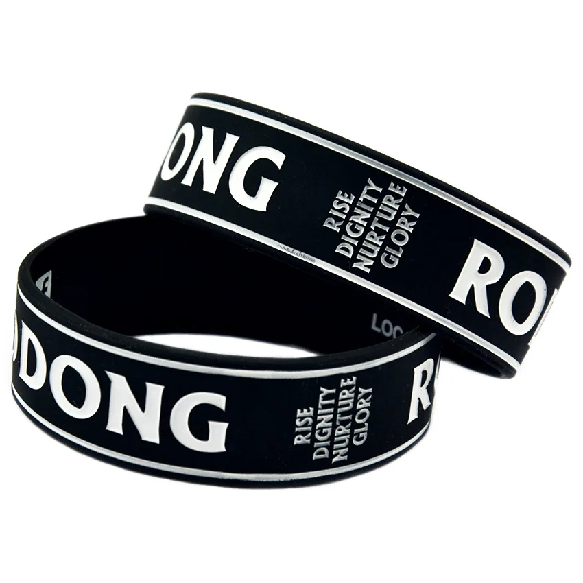 OneBandaHouse индивидуальный дизайн логотип силиконовый резиновый браслет один дюйм в