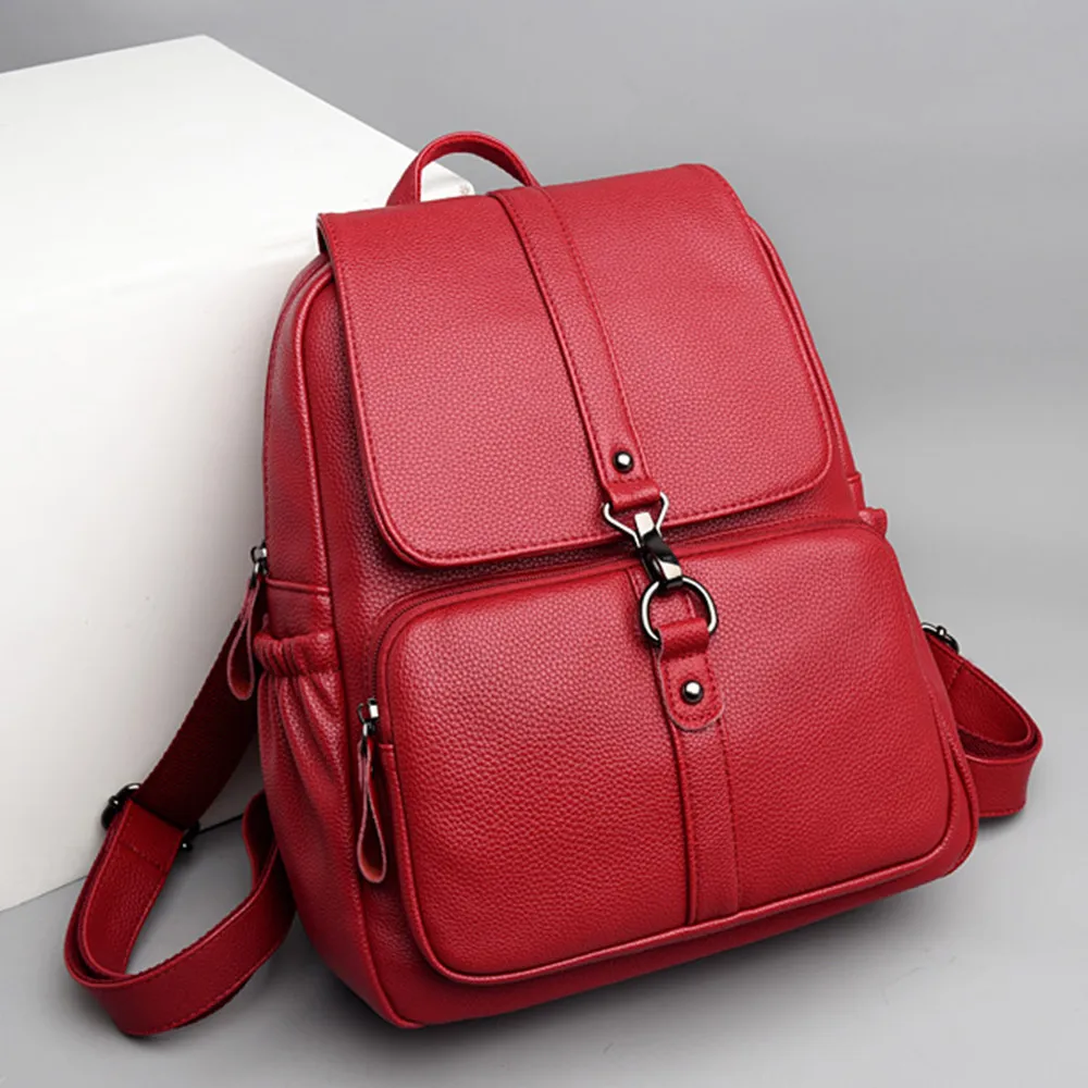 Роскошные женские кожаные рюкзаки Сумки На Плечо Дизайнерские женские Mochila школьные рюкзаки для девочек большой емкости рюкзак для деловых поездок