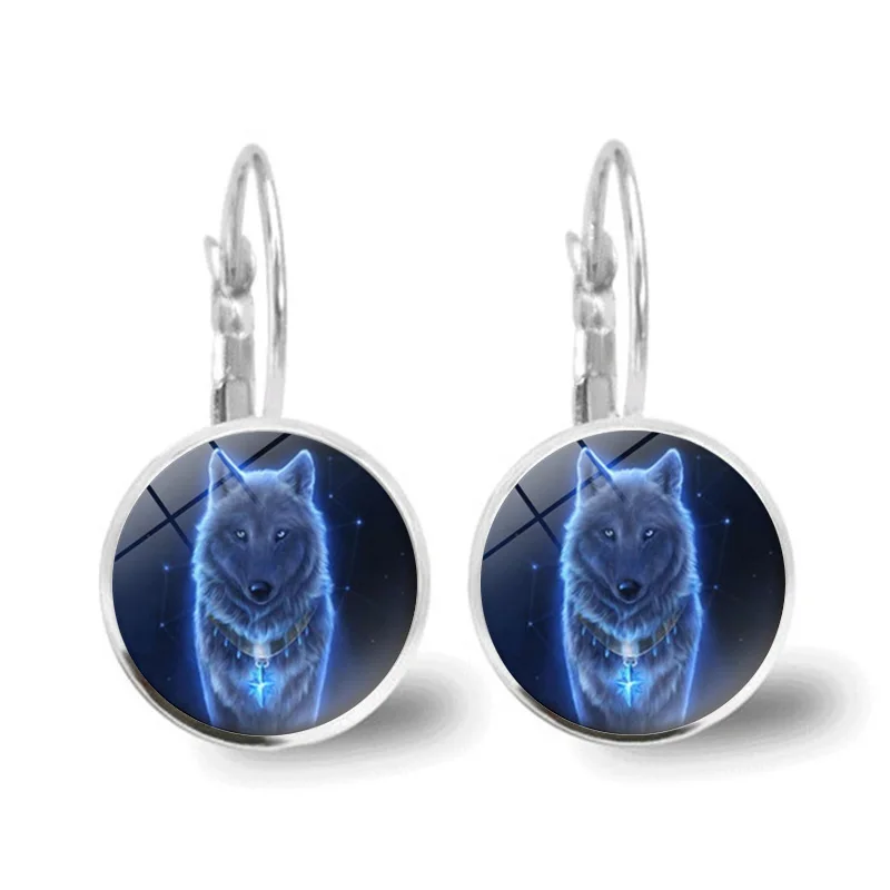 Женские Модные очаровательные Роскошные серьги с подвеской в виде волка