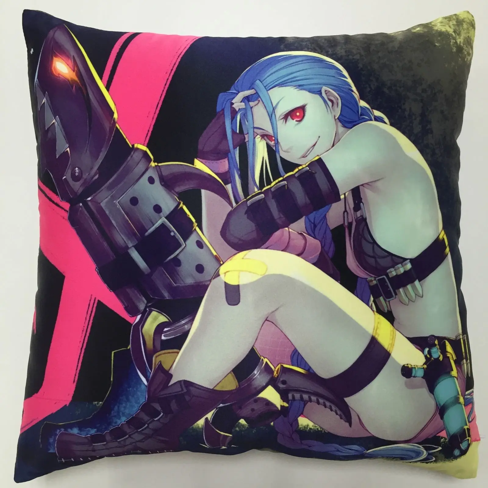 Новая игровая Лига Легенд Jinx две боковые наволочки обнимая диванная Подушка Обложка косплей подарок 249
