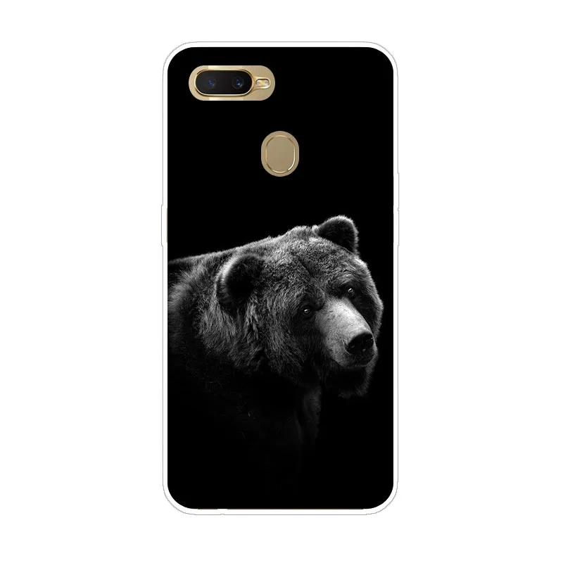 Чехол для OPPO A7 мягкий чехол из ТПУ с рисунком волка OPPOA7 защитный телефона |