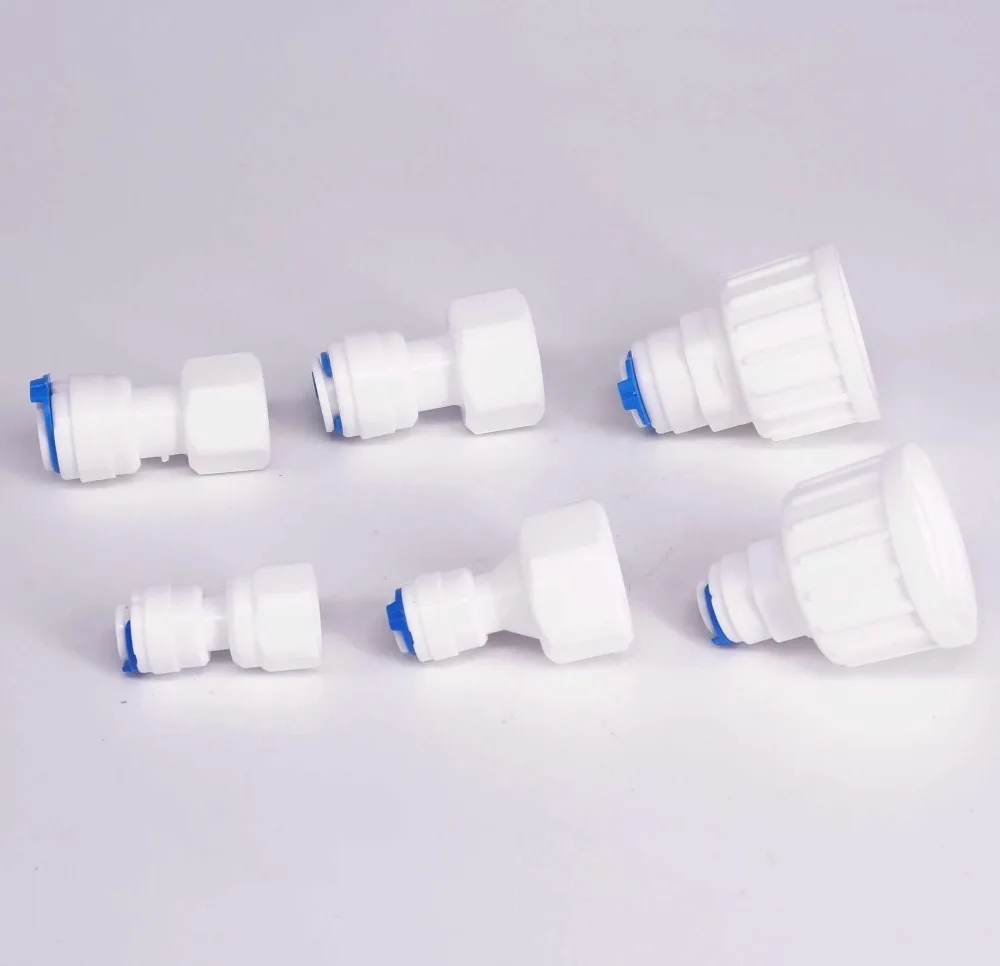 Fit for 1/4&quot 3/8&quot OD Tube 1/8&quot 1/2&quot 3/4&quot BSP Female Connector Fitting Aquarium Reverse Osmosis RO Water Dispenser |