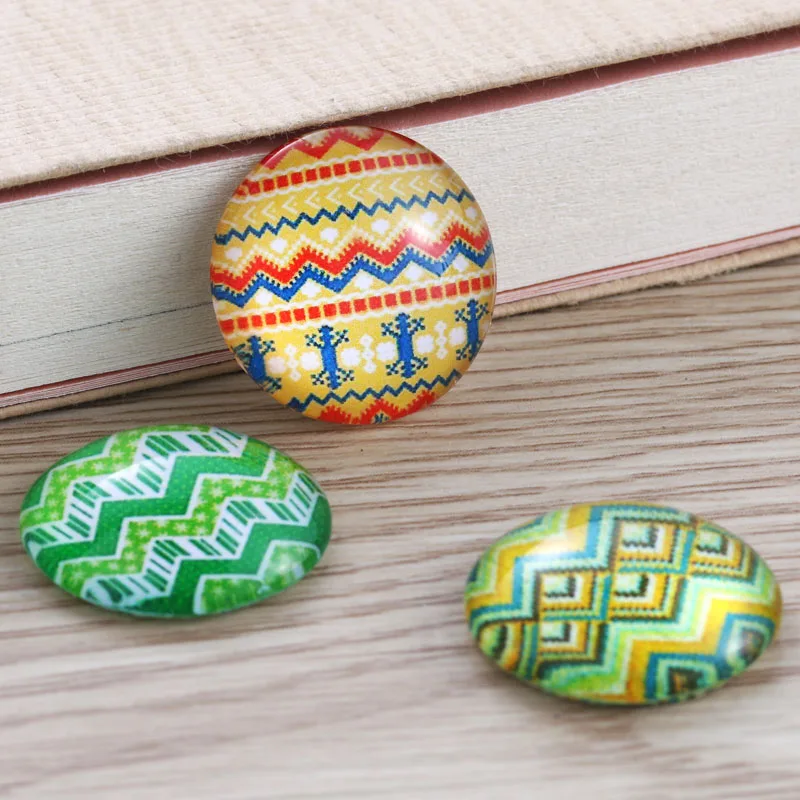 12mm 20mm Handmade Photo Glass Cabochons Bohemia style Pattern Domed Round Jewelry Accessories Supplies for S-010202 | Украшения и