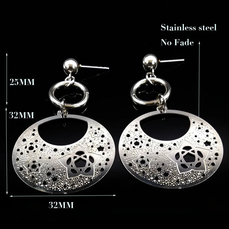 Женские серьги-гвоздики из нержавеющей стали большие серьги серебристого цвета