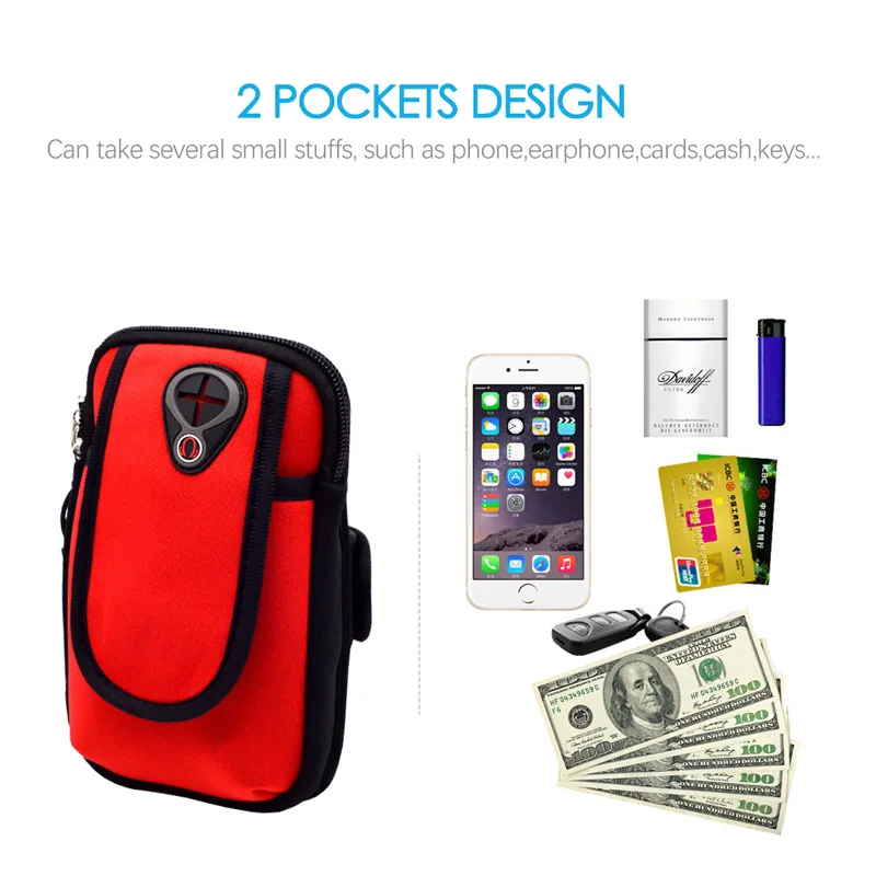 6 дюймов нарукавная Повязка для iPhone 7 Plus 8 чехол спортивного зала телефона Samsung Galaxy