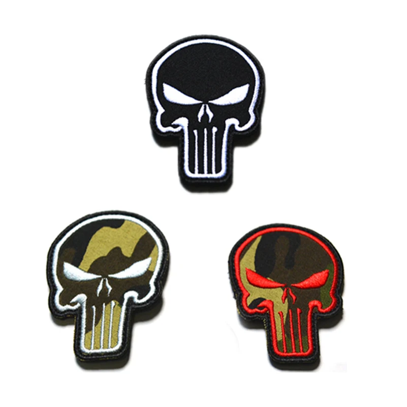 Нашивка с вышивкой тактическая нашивка черепом боевым духом аппликацией эмблема
