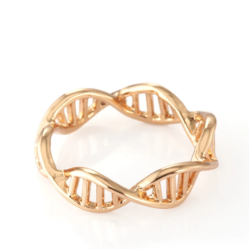 

Daisies Simple Design DNA Ring for Women Punk Biology Chemistry Molecule Ring Feminino Jewelry Minimalist Gift One Piece