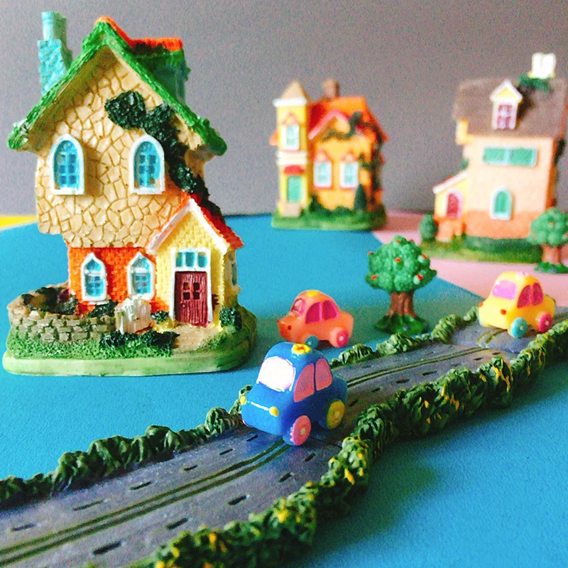 Домик вилла миниатюрный домик автомобиль милый сказочный садовый гном Террариум