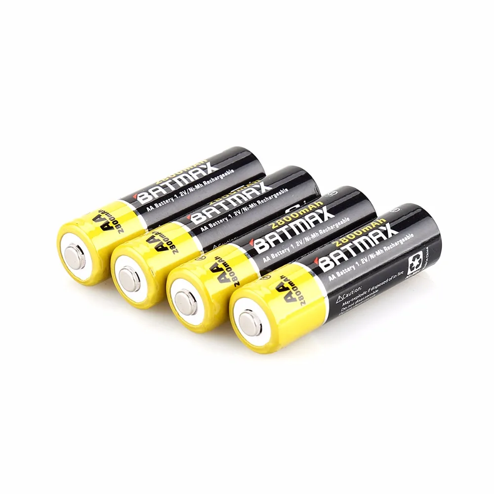8 пакетов высокой емкости 2800mAh AA NiMH перезаряжаемые батареи