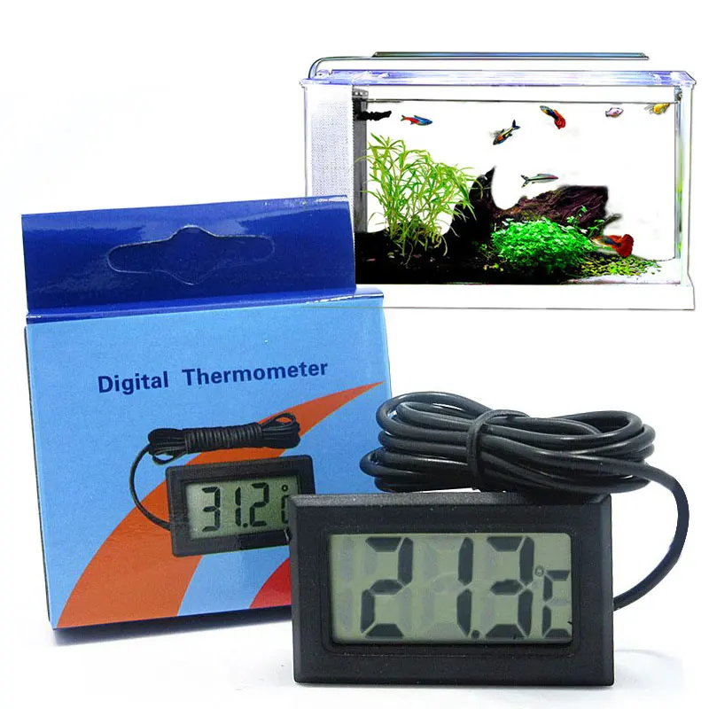 Цифровой термометр с водонепроницаемым зондом измеритель температуры аквариума