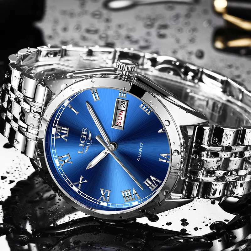 Reloj2020 женские часы LIGE Топ бренд модные часы Ms. все стальные кварцевые женские часы водонепроницаемые часы с календарем секундомер