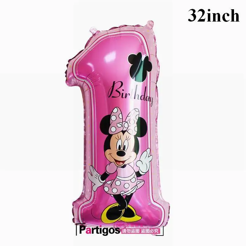 minnie 1 Jumbo One/Детские воздушные шары из фольги для мальчиков и девочек, детские вечерние украшения для вечеринки - Цвет: minnie 1