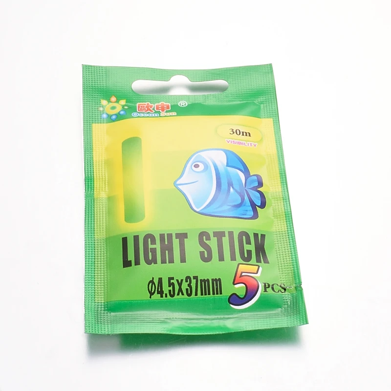Vissen 50pcs / 10 bags светлячки для рыблки поплавок светящийся многоцветная рыбацкая