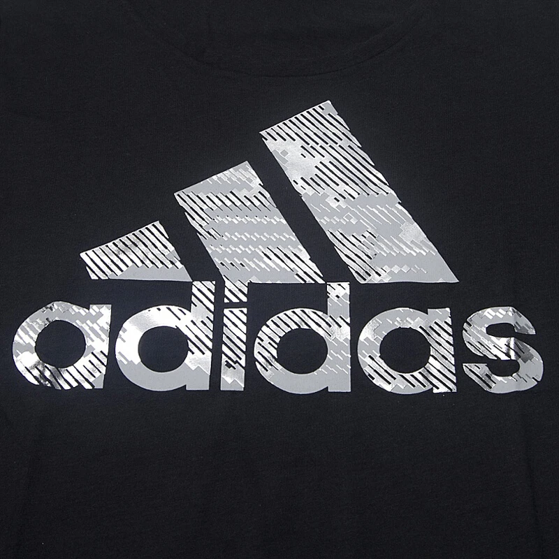 Новинка оригинальные женские футболки Adidas BOS из фольги спортивная одежда с