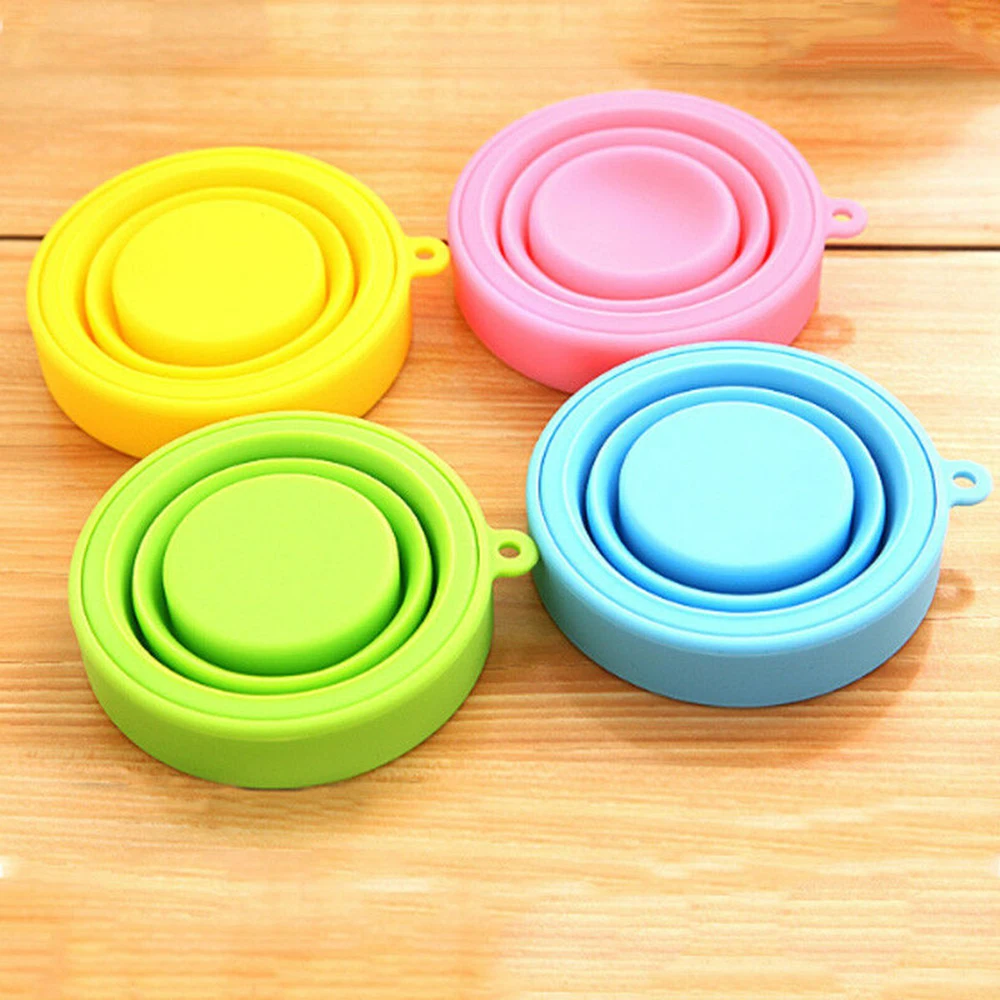 Новая силиконовая Выдвижная складная чашка для путешествий телескопическая