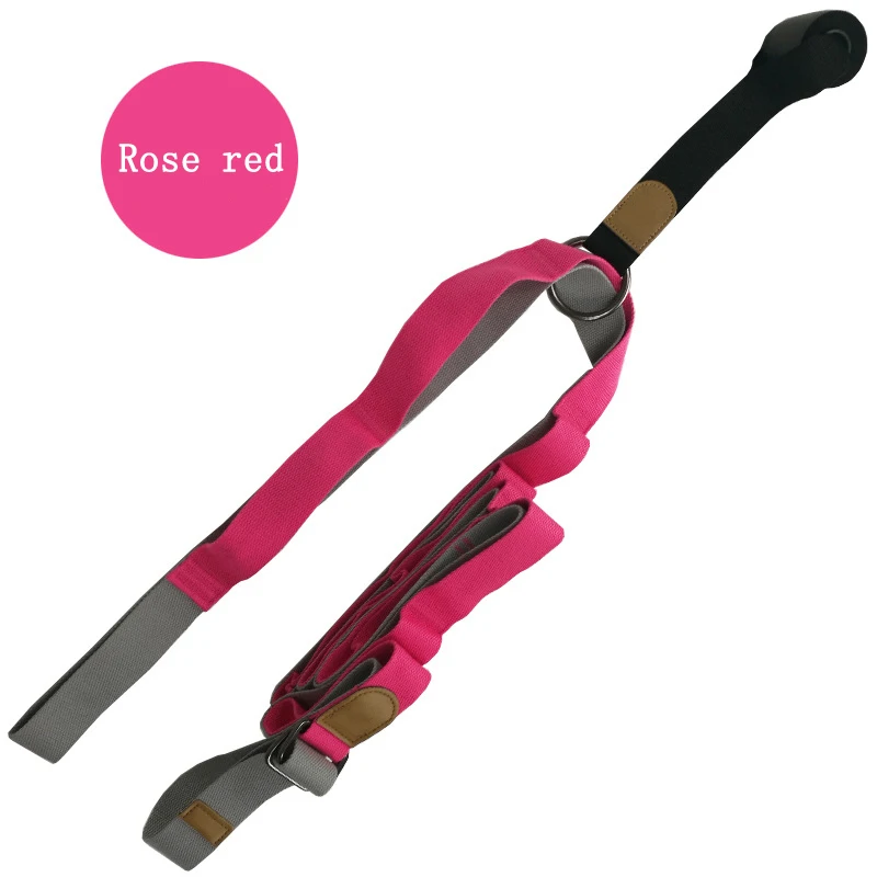 Rose red 3M эластичный ремень для йоги, гибкий растягивающийся ремень для ног, ремень для балета, танцев, гимнастики, фитнеса, тренировок - Цвет: Rose red