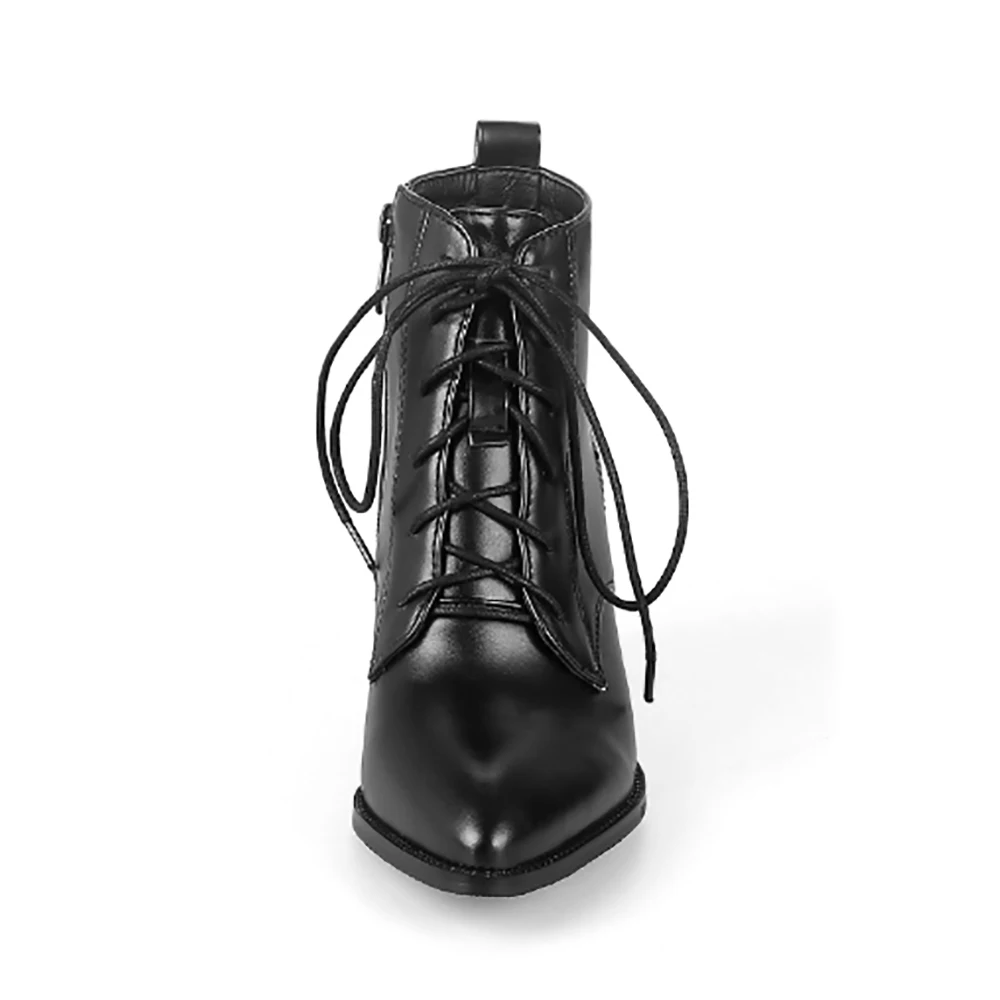 FGHGF/Модные женские ботильоны на шнуровке сезон весна осень Винтажная обувь с