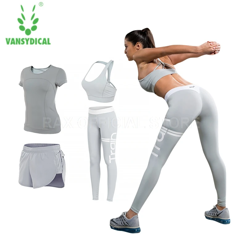 Женский спортивный костюм Vansydical эластичные сетчатые Леггинсы для йоги 4