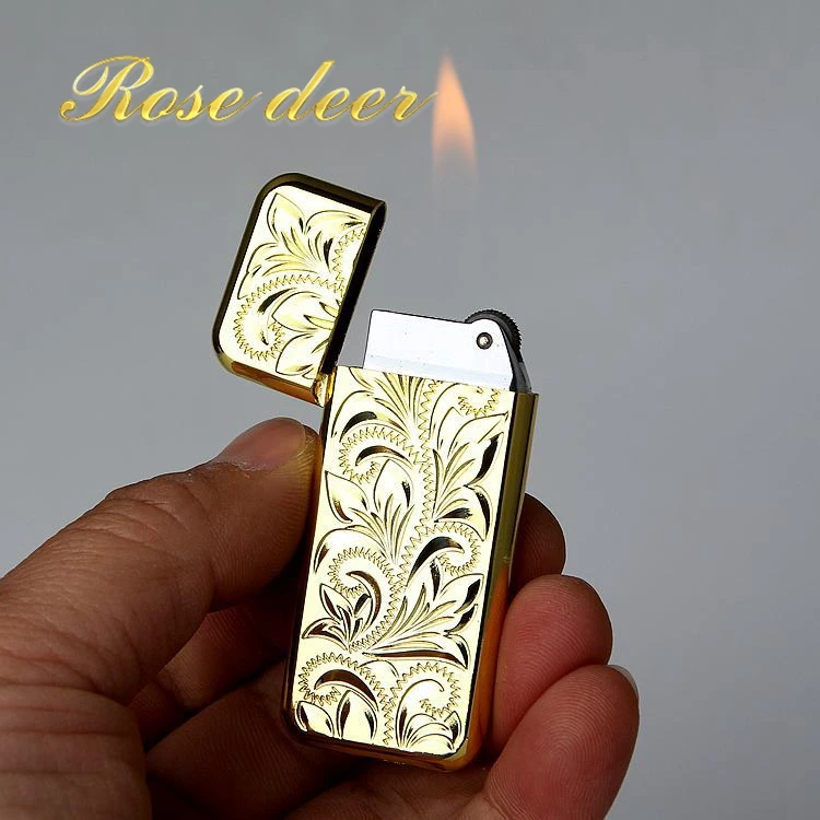 Металлическая зажигалка Ретро надувная бронзовая старинфонарь газовая