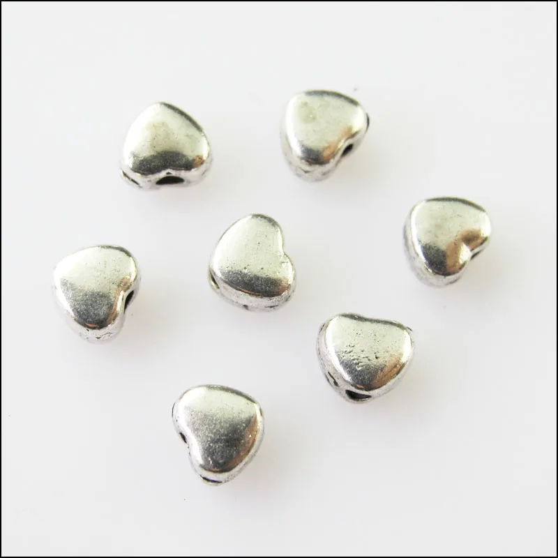 100 шт. Гладкие бусины-разделители в форме сердца | Украшения и аксессуары