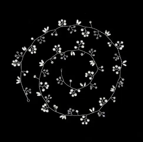 A 50mm silver Западный свадебный модный головной убор для невесты ручной работы Свадебная Корона Цветочные жемчужные аксессуары для волос шпилька украшения - Окраска металла: A 50mm silver