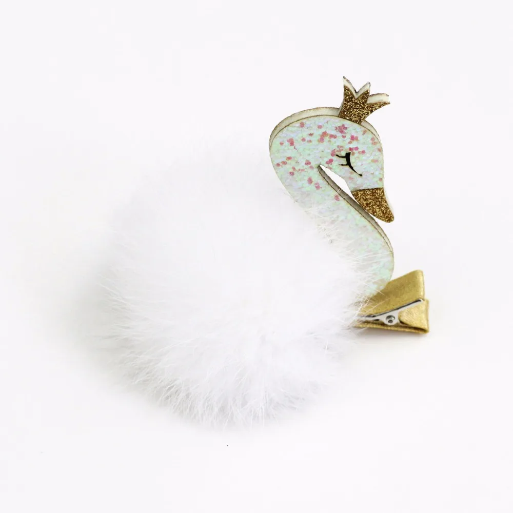 Красивая заколка для волос Timlee H001 с милым лебедем | Украшения и аксессуары