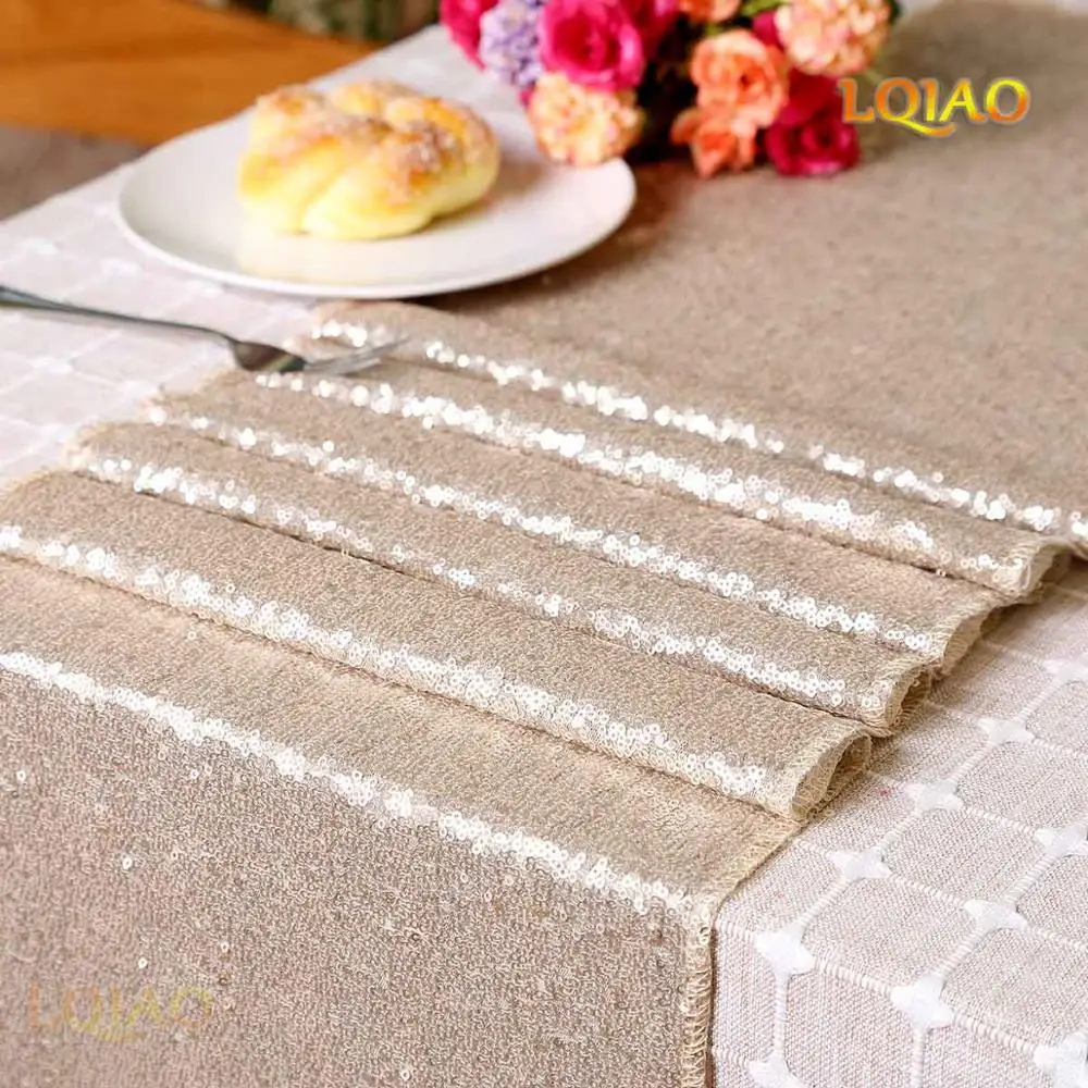 Matte Champagne 12x72/12x108 блестящие розовое золото/серебро/темно-синий/розовые/Красные ковровые дорожки на стол для свадебной вечеринки Рождественское украшение chemin de table mariage - Цвет: Matte Champagne