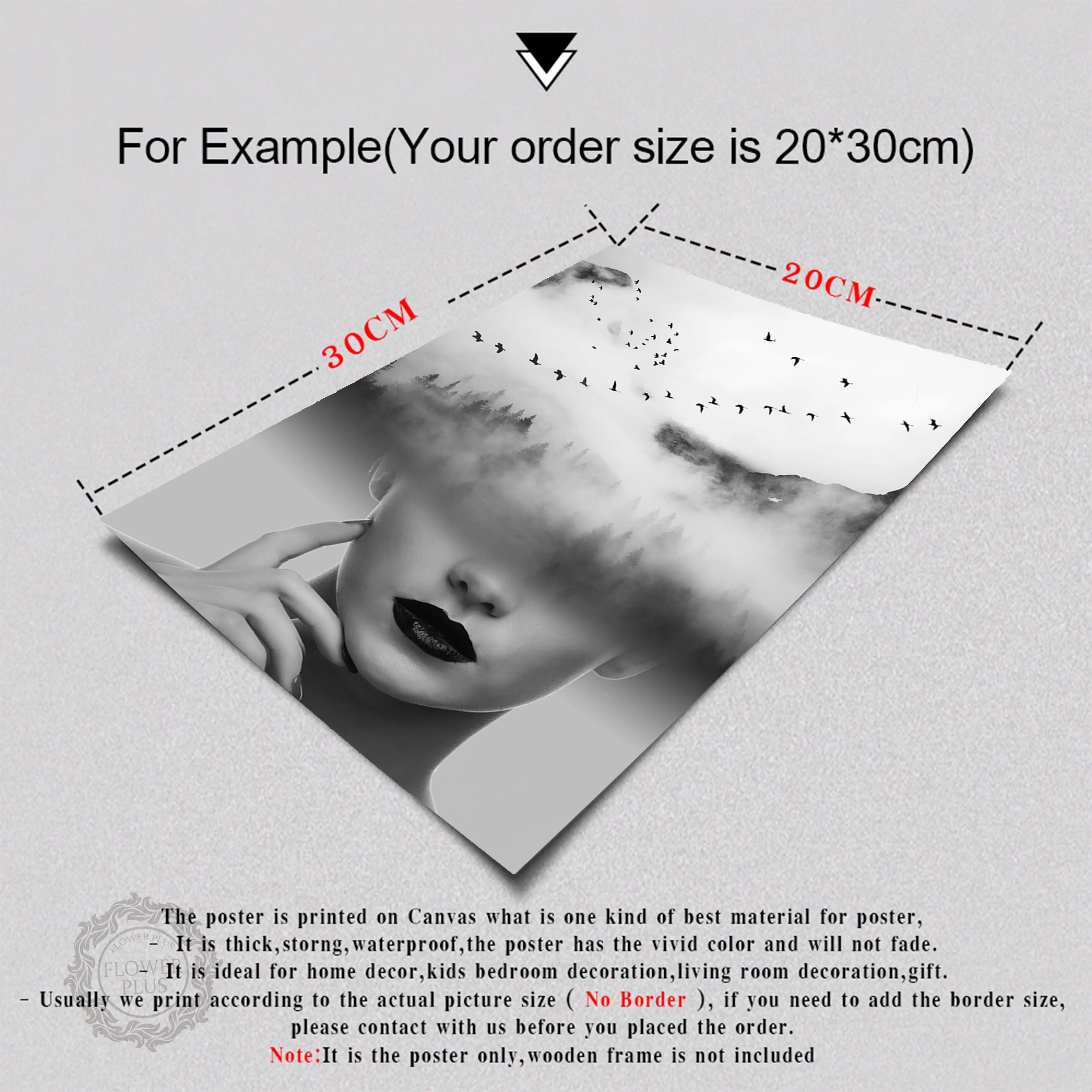 

Black And White Art Landscape Girl Woman Decorative Painting Canvas Painting Wall Art Modern Picture Decorative Painting Bedroom