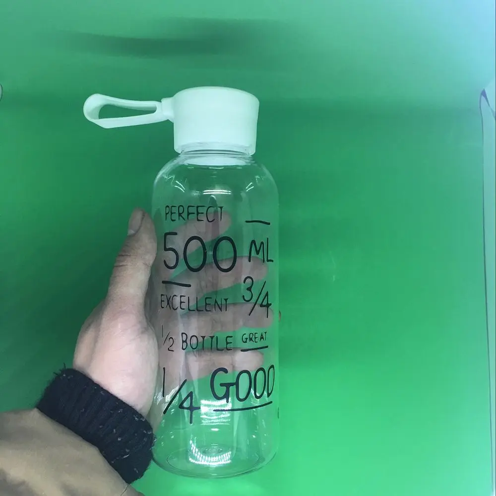 Творческий 600 мл мой lemon воды бутылка пластиковые бутылки прекрасный Бутл Прозрачный флакон Портативный бутылка для воды agua спортивный для напитков - Цвет: garrafa