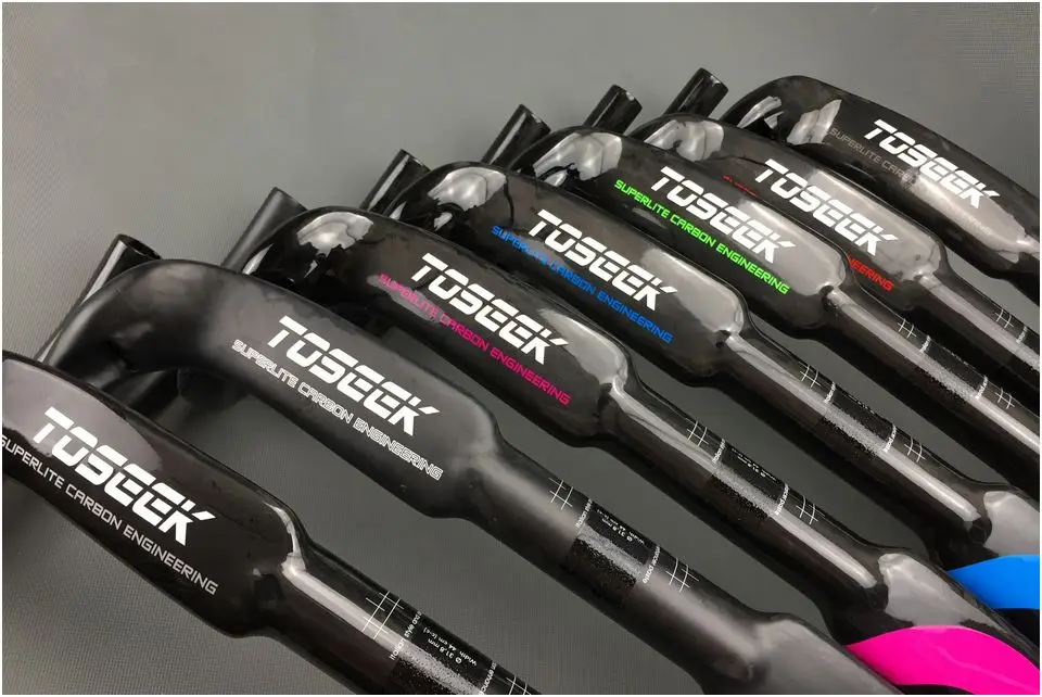 TOSEEK 7 цветов глянцевое углеродное волокно руль для шоссейного велосипеда