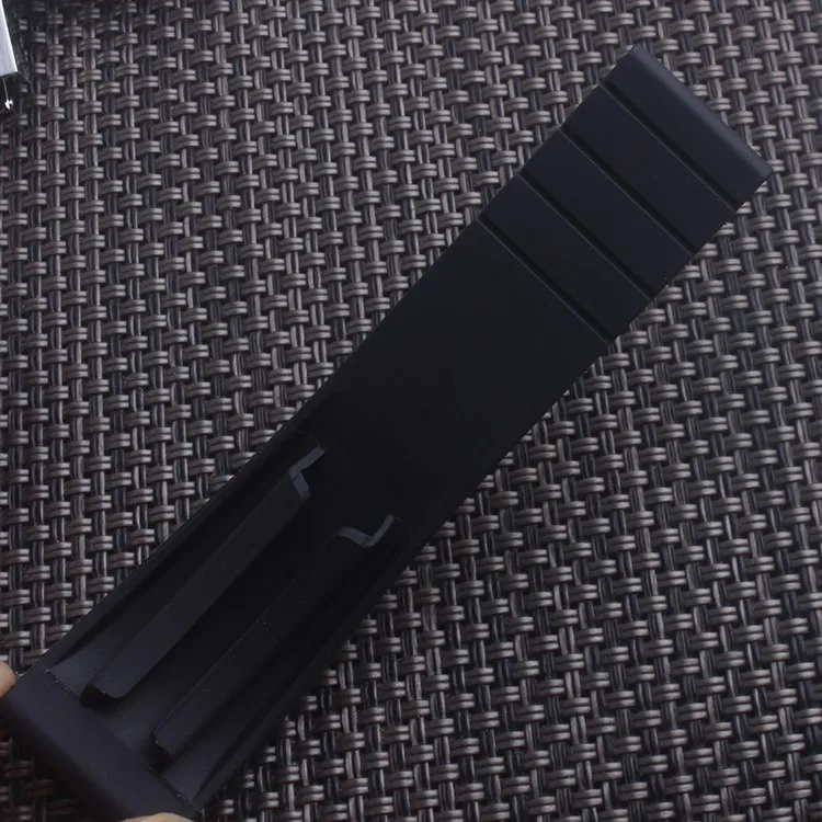 

High quality 20mm 21mm Silicone Rubber WatchBand Smooth Black Strap OysterLock Clasp for RX Daytona Watch