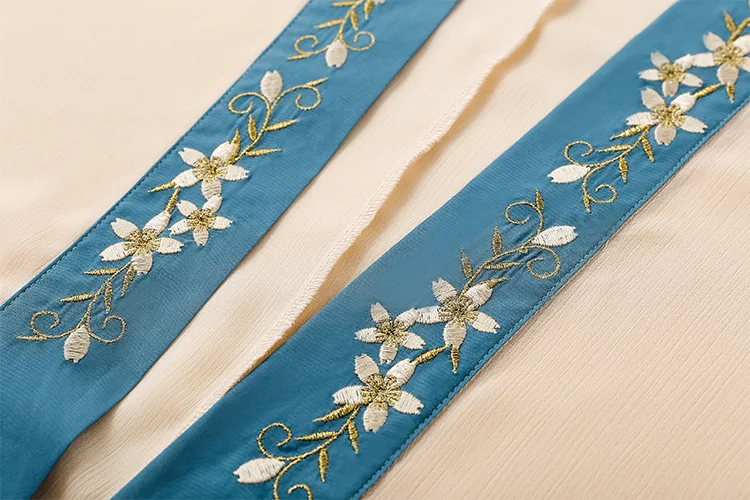 Perfect Conjugal Bliss-Elegant Woman's Hanfu Chinese Tradition Style Chiffon Vintage Gorgerous Dress 4Pcs Set Fairy Kei