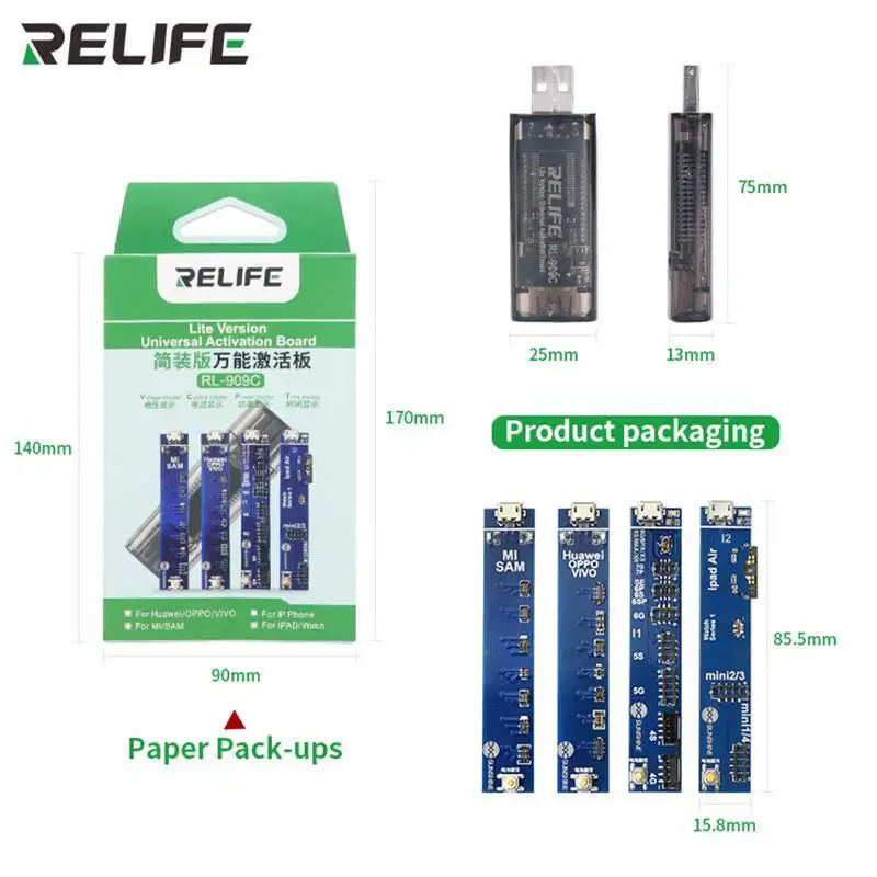 RELIFE RL-909C плата активации батареи Быстрая зарядка линия обслуживания для IPAD IPHONE