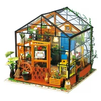 robotime 15 kinds diy house with furniture children adult miniature wooden doll house model building kits dollhouse toy gift
