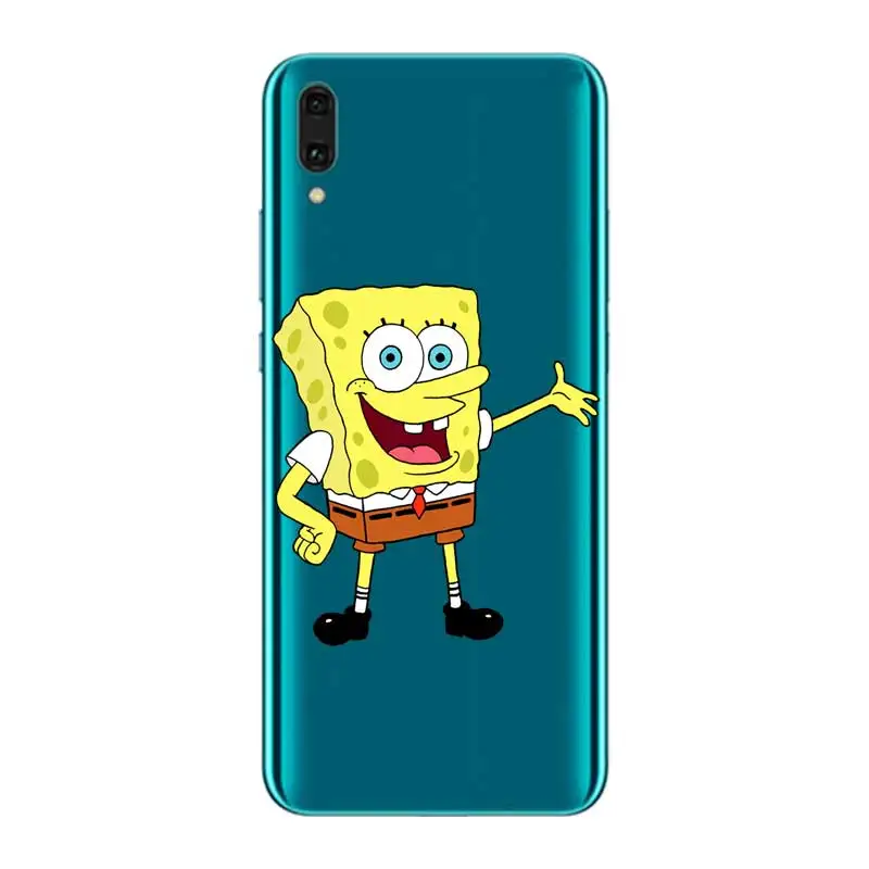 N405 Губка Боб Мягкий ТПУ силиконовый чехол для huawei Y5 Y6 Y7 Y9 премьер-профессионал 2017