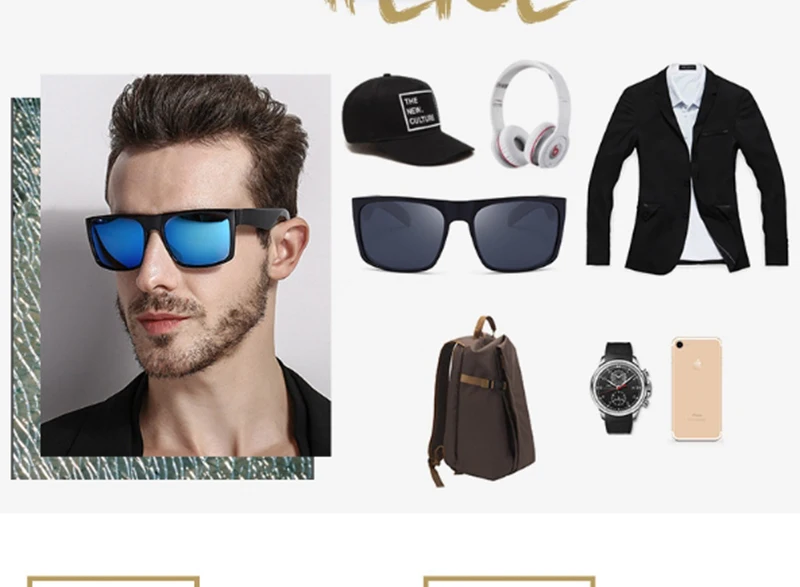 LeonLion Новые поляризованные солнцезащитные очки для вождения мужские винтажные классические очки уличные очки UV400