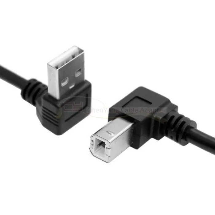Вниз Угловой USB 2 0 A штекер к B вверх 90 градусов принтер сканер HDD кабель 35 см|hdd