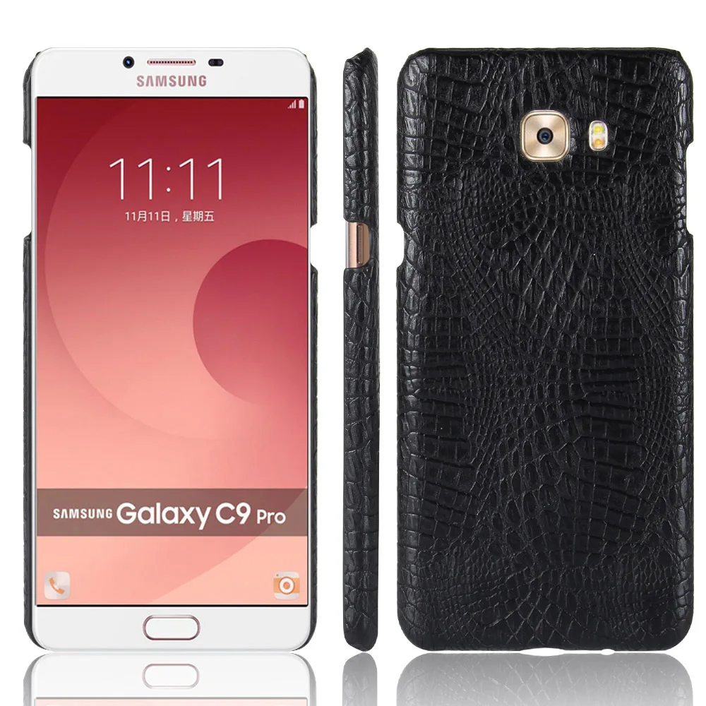 Чехол для Samsung Galaxy C9 Pro крокодил чехол Высокое качество PU кожаный Крокодил