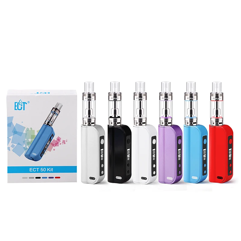 100% Original ECT ET50 Vot-Mini Electronic Cigarette Kit 5W-50W Variable wattage Box Mod 2.5Ml Atomizer Huge Fog Vape Vaporizer |