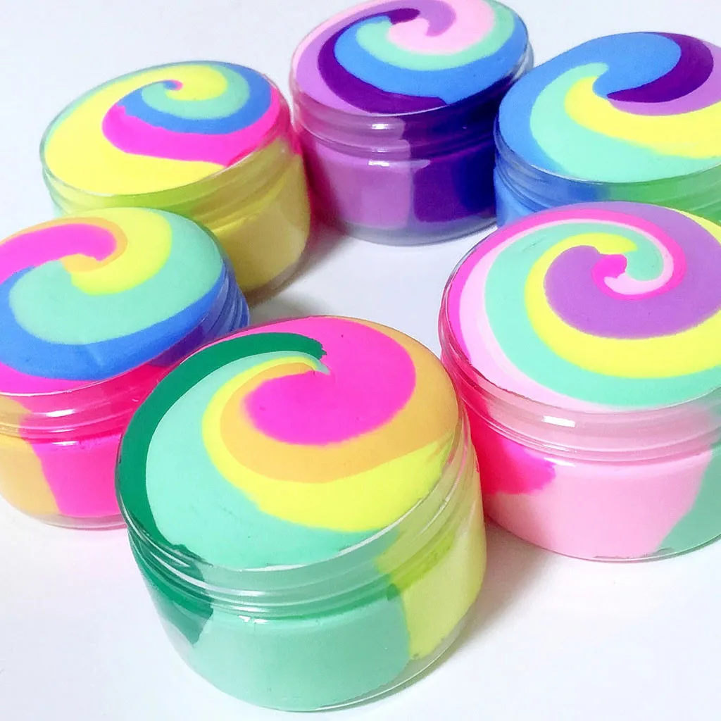 Игрушки для детей HIINST Slime радужные забавные игрушки снятия стресса с кристаллами