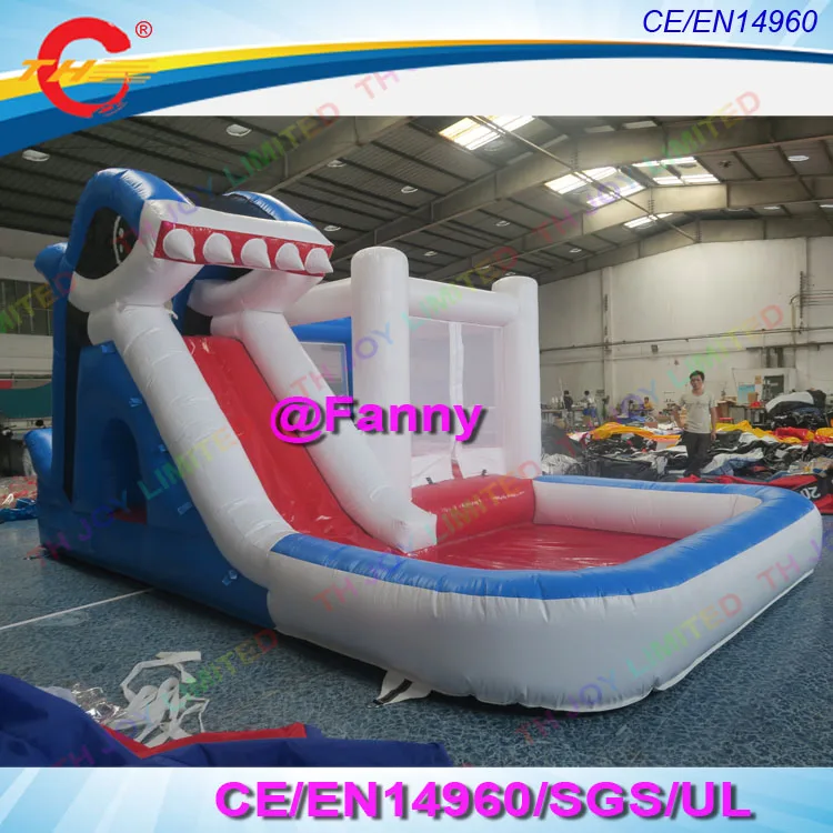 Бесплатная доставка воздухом до двери 6*4 м Коммерческая акула надувной батут