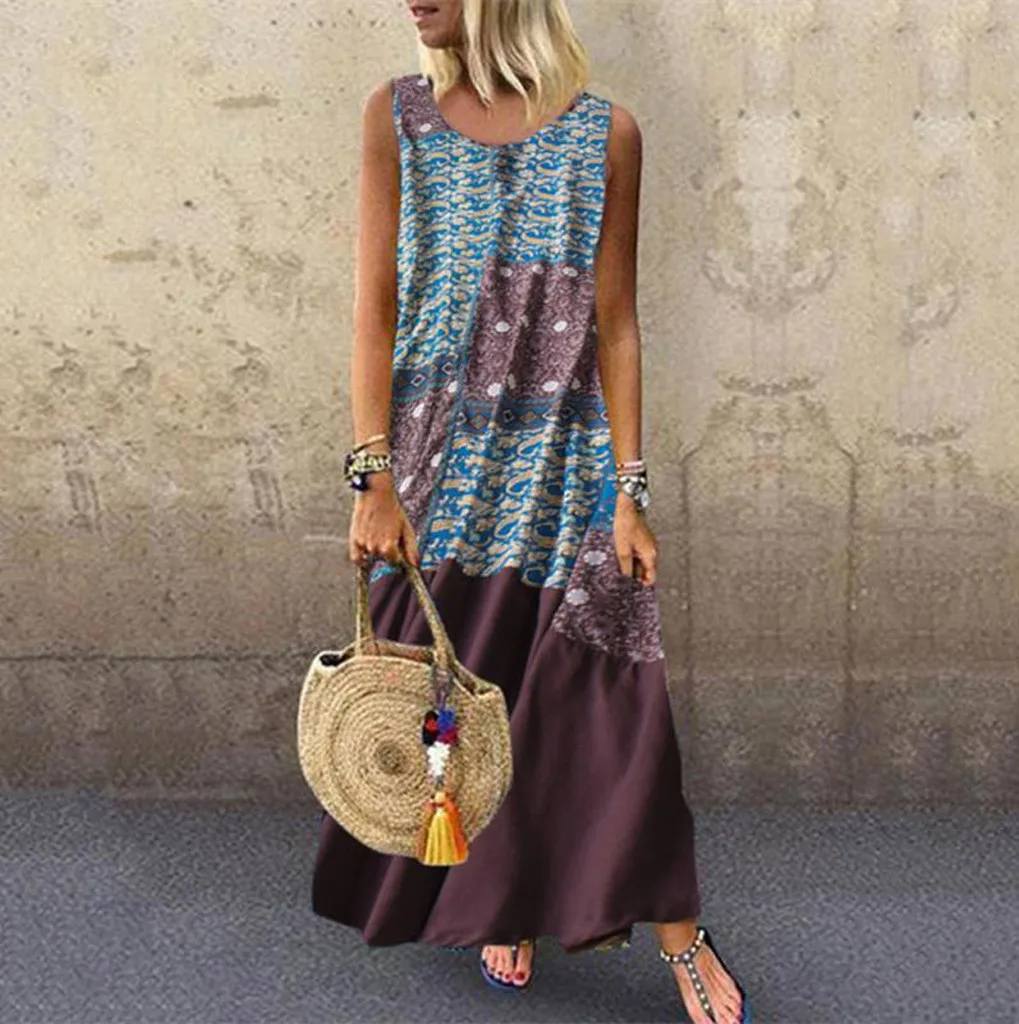 Бесплатная Страусиные пулы размер женское винтажное хлопковое льняное платье