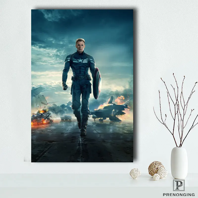 Пользовательские Холст плакат captain_америка(1) Печатный постер ткань стены искусства картины для декора гостиной#18-12-05-S-02-63 - Цвет: Canvas Poster
